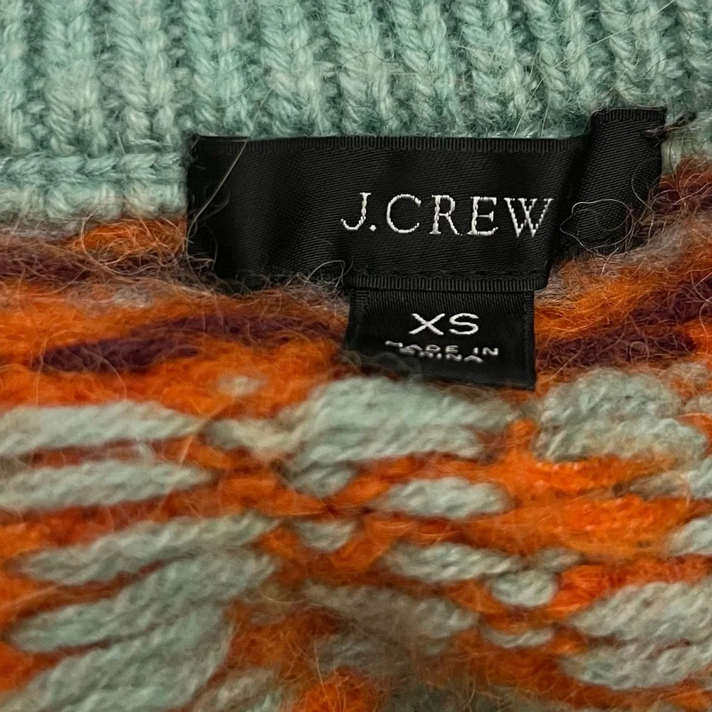 J Crew | Zigzag Fair Isle sweater | Lambswool Blend | knit | Pullover